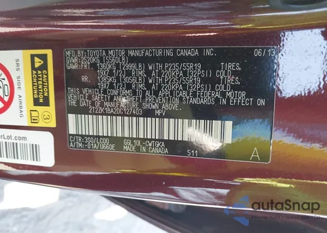 2013 Lexus Rx 350 z USA, uszkodzony, nr VIN 2T2ZK1BA2DC127403